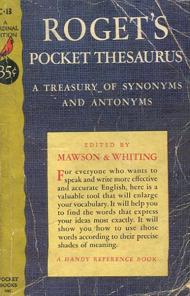 Roget s Pocket Thesaurus Cheap