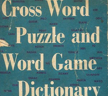 Crossword and Puzzle Word Game Dictionary For Sale